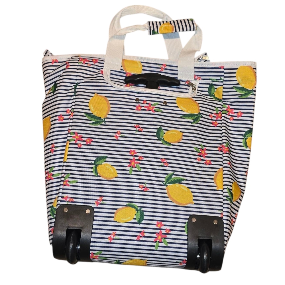 Woman Within Lemon Design Travel Bag-2 Piece - Picture 3 of 3